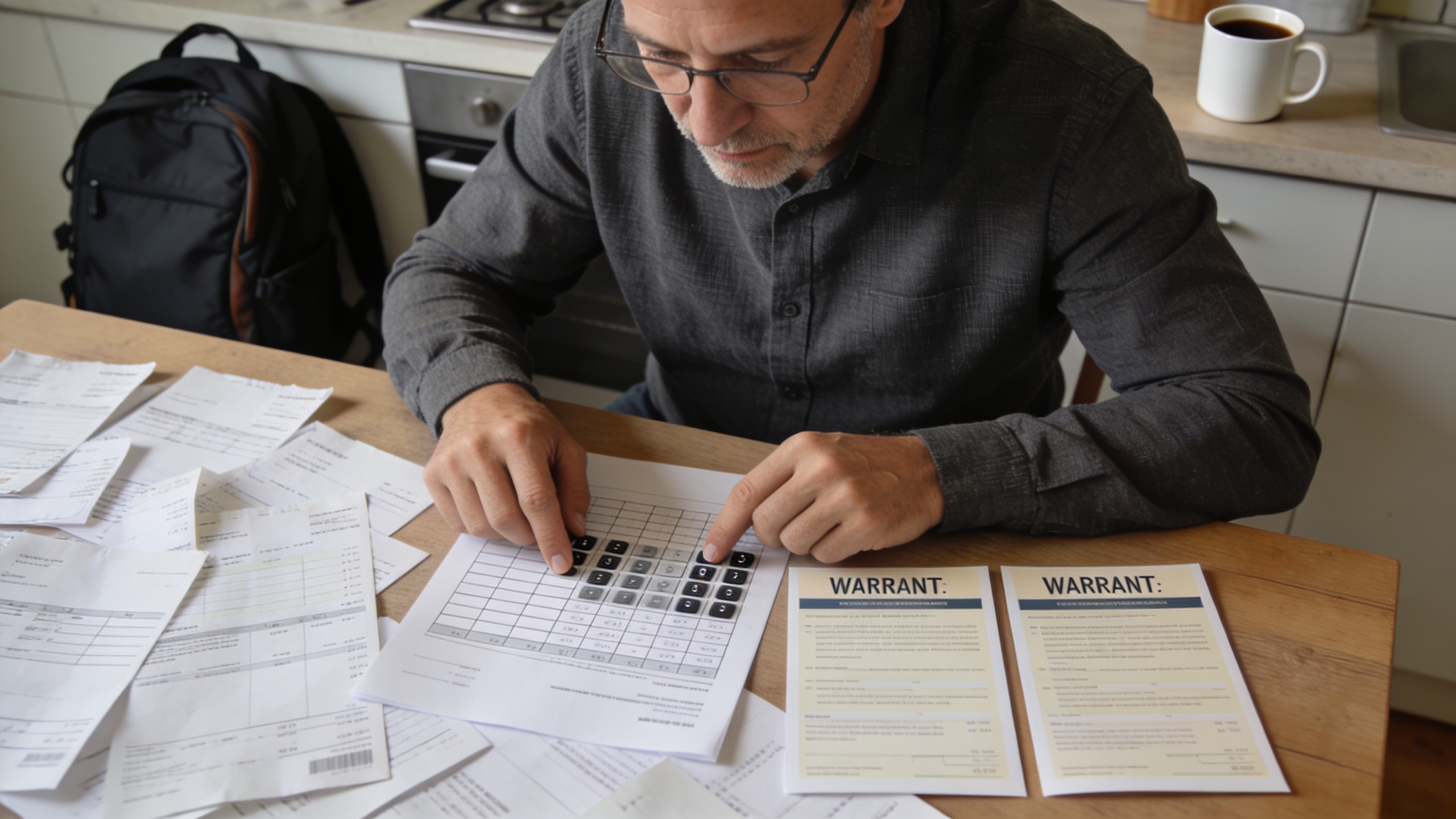 Car owner comparing warranty quotes and repair receipts at home to decide if coverage makes sense, a practical look at online car dealer markup