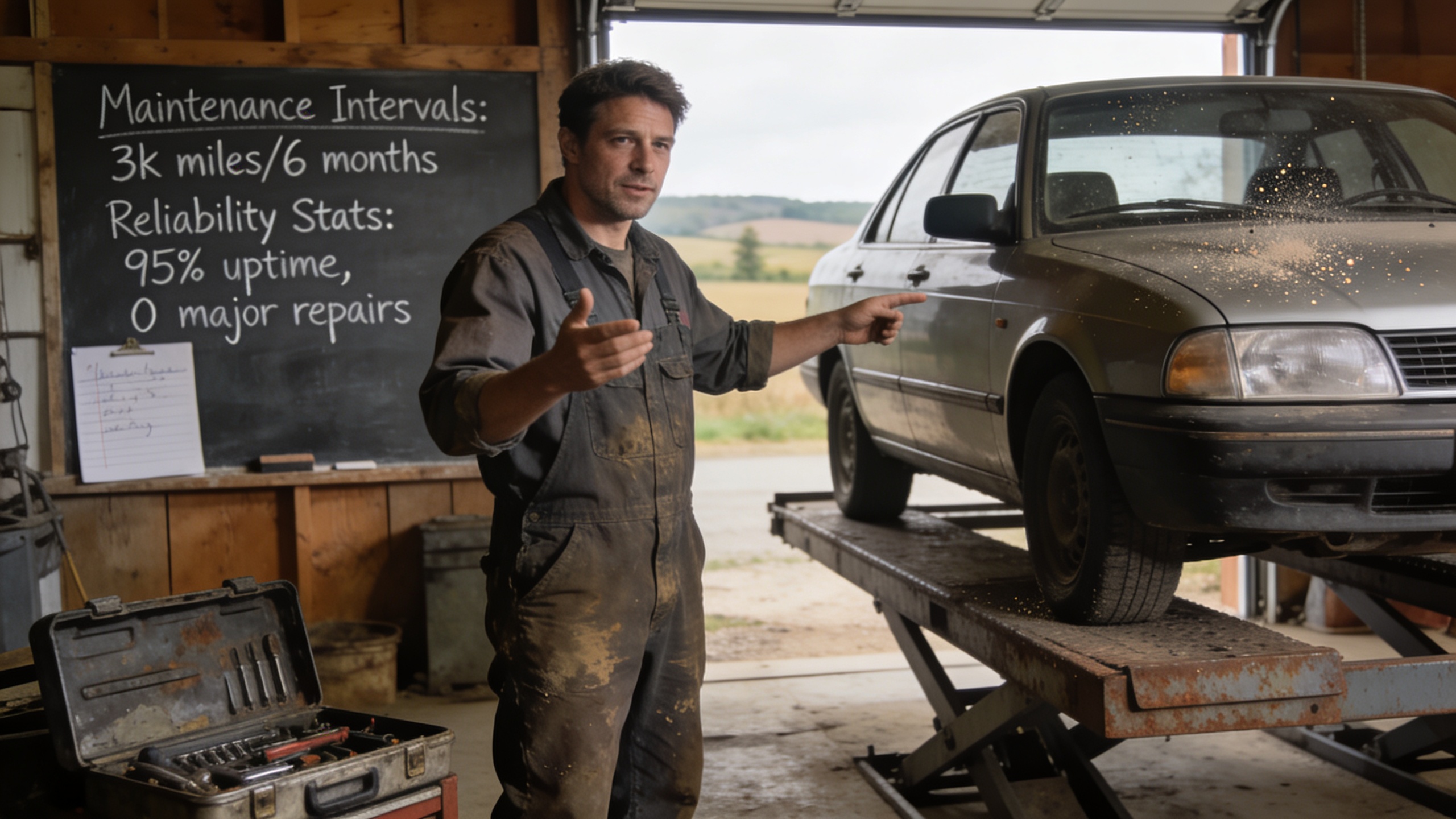 Mechanic evaluating a simple, low-mileage sedan and explaining why skipping an extended warranty can be wise when CarMax pricing explained makes coverage unnecessary